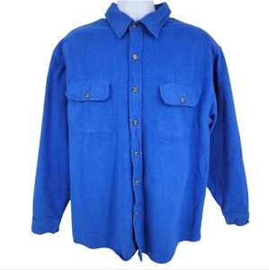 Mens Stillwater Supply Co 100% Cotton Blue Button Down Chamois Shirt Size 2XL